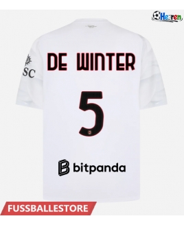 Günstige AC Milan Koni De Winter #5 Auswärtstrikot 2026-27 Kurzarm